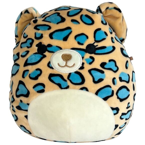 Squishmallow Liv The Teal Leopard Cheetah Kellytoy Soft Plush Stuffed Animal - Picture 1 of 8